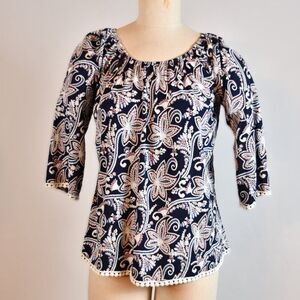SJS Floral Paisly Tunic Top - Size S